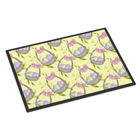 Carolines Treasures Easter Basket and Eggs Indoor or Outdoor Mat, 24 x 36 in. BB7490JMAT